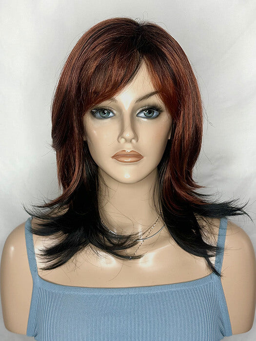 Shaggy Hairstyle Middle Length Wavy Capless Mixed Color Synthetic Wigs By imwigs®