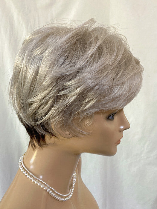 Pixie Layered Wigs Short Gray Synthetic Wigs(Basic Cap) By imwigs®