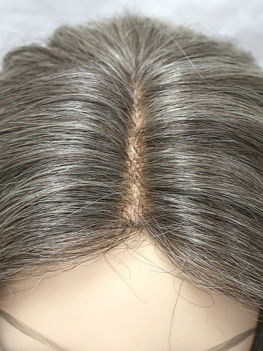 Balayage Short Grayish Blonde Wigs V Part Lace Synthetic Wigs By imwigs®