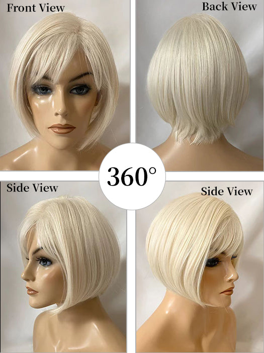 Short Bob Straight Light Blonde Synthetic Wig By imwigs®