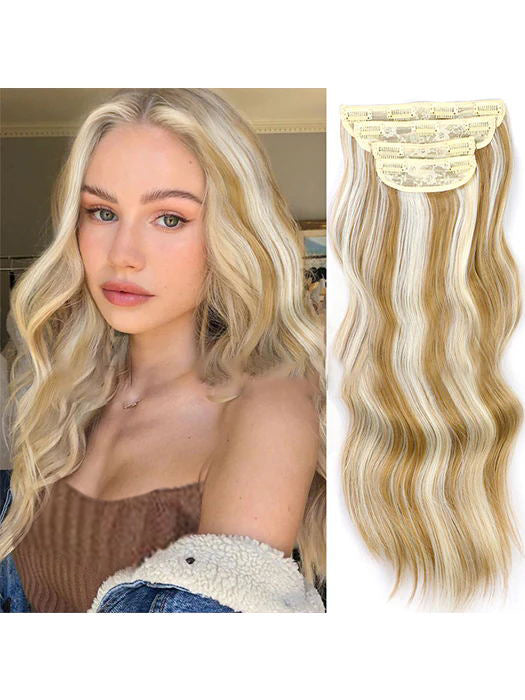 Hair Extensions Highlight Wavy Long Synthetic Hairpieces For Women 18 Inch By imwigs®