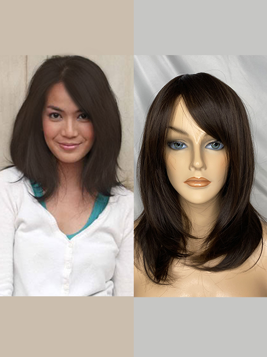 Loose Messy Lob Straight Wigs Mid-length Synthetic Wigs With Bangs (Capless) By imwigs®