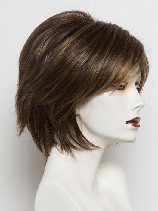 Perruques ondulées superposées Shag cheveux synthétiques avec frange par imwigs®