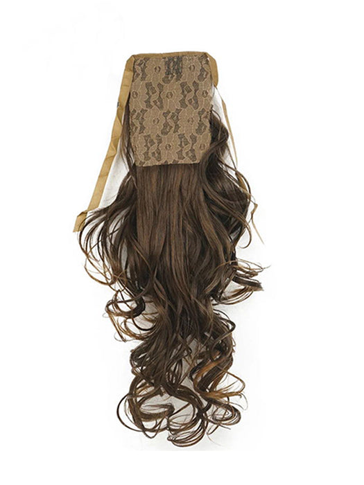 Long Curly Wavy Dark Brown Ponytail Extension By imwigs®
