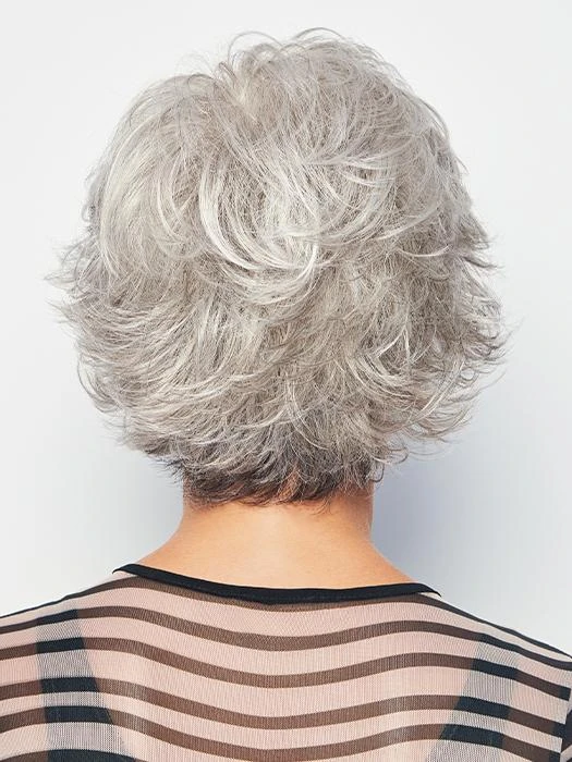 Perruques synthétiques courtes gris clair avec perruques superposées par imwigs®