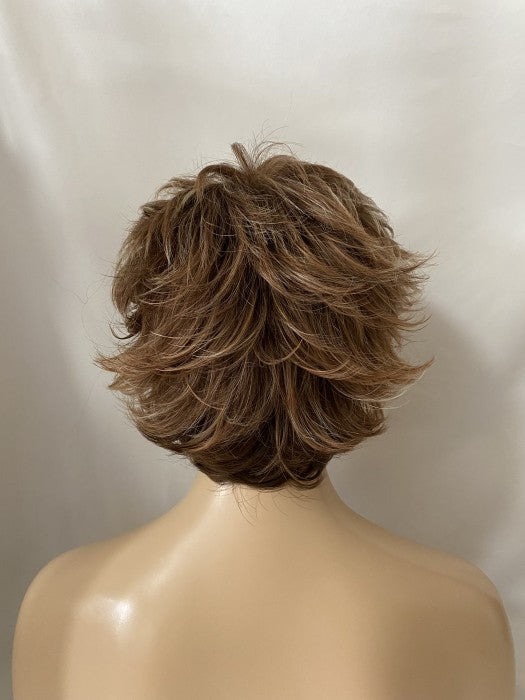 Short Wavy Layered Mixed Brown Synthetic Wig By imwigs®