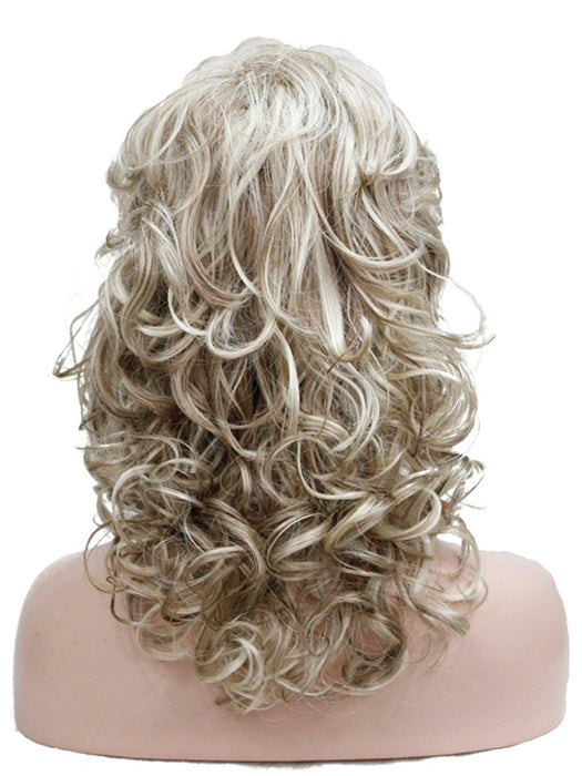 Natural Long Curly Blonde/Auburn Synthetic Wigs By imwigs®