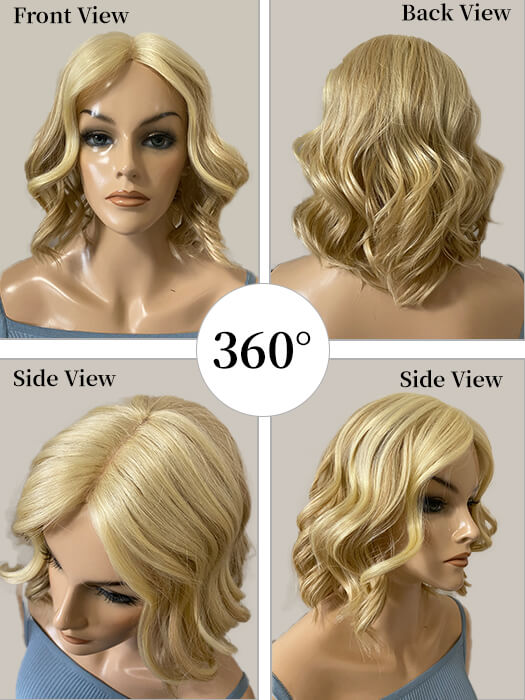 Graceful Short Blonde Lace front Synthetic Wig By imwigs®