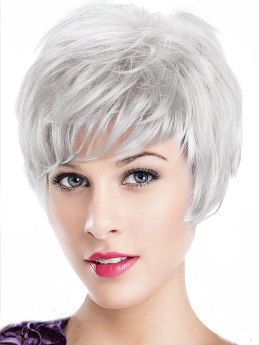 Short Gray Layered Synthetic Wigs By imwigs®
