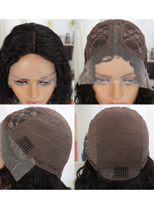 Charming Shoulder Length Curly Dark Brown Lace Front Human Hair Wigs By imwigs®