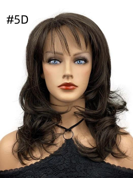 Natural Mid-Length Curly Synthetic Wig By imwigs®