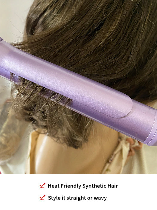 Chin Length Wavy Curly Wigs Synthetic Wigs By imwigs®