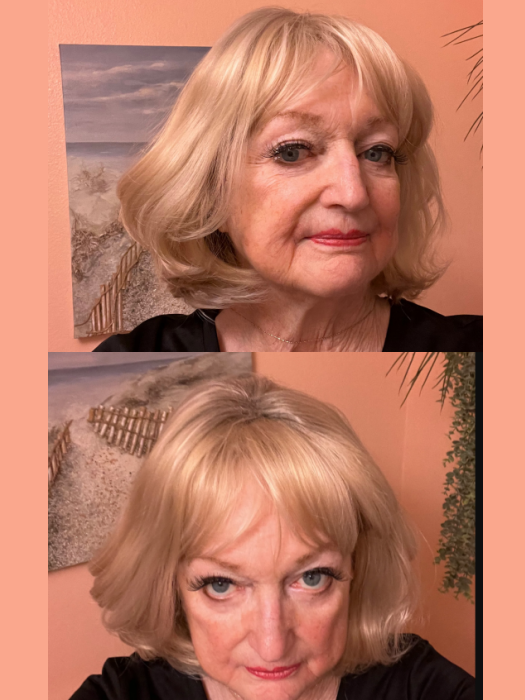 Elegant Short Bob With Bangs Blonde Synthetic Wig By imwigs®