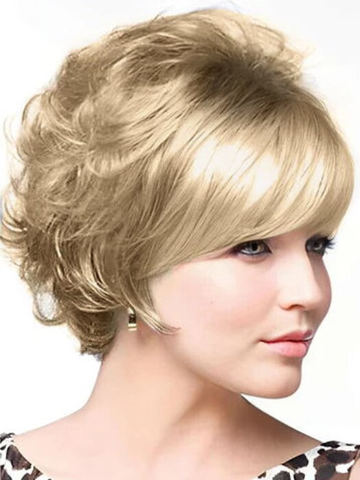 Unique Short Curly Side Bang Wave Synthetic Wigs By imwigs®
