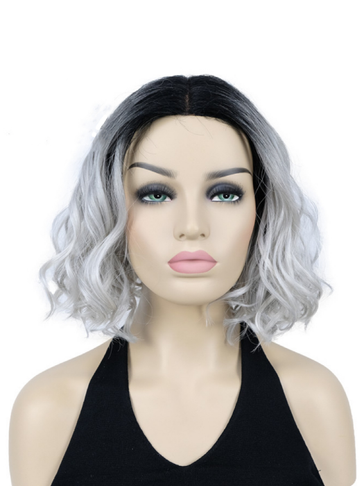 Alive Short Bob Wavy Curly Lace Front Synthetic Wig By imwigs®