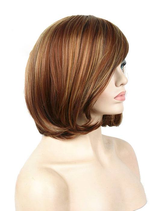 Perruque synthétique courte et lisse avec coiffure naturelle Bob par imwigs®