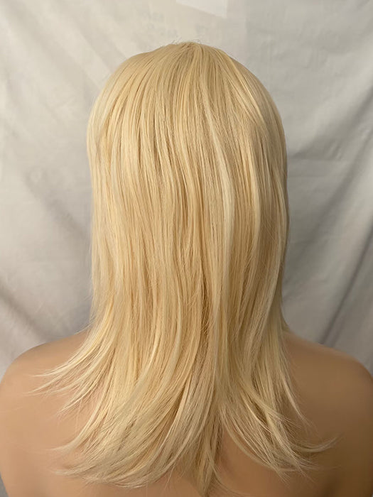 Perruques superposées droites de longueur moyenne sexy Perruques synthétiques blondes par imwigs® 