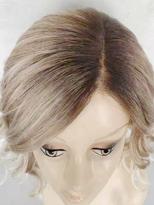 Lily Short Bob Curls Blonde Lace front Synthetic Wigs (Mono Top) By imwigs®