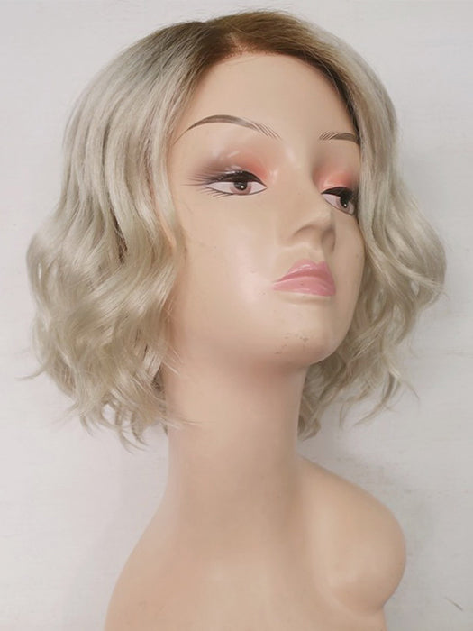 Modern Chin Length Layered Wavy Synthetic Wigs With Roots(Mono top) By imwigs®