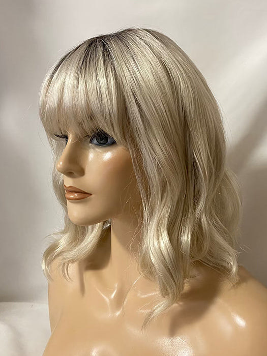 Carrie Middle Length Wavy Blonde Synthetic Wig(Mono &lace Wig) By imwigs®