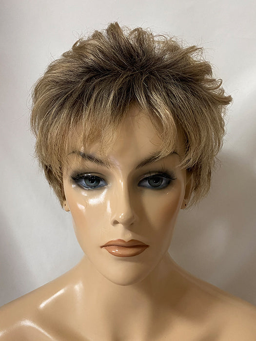 Short Spiky Straight Synthetic Wig With Roots By imwigs®