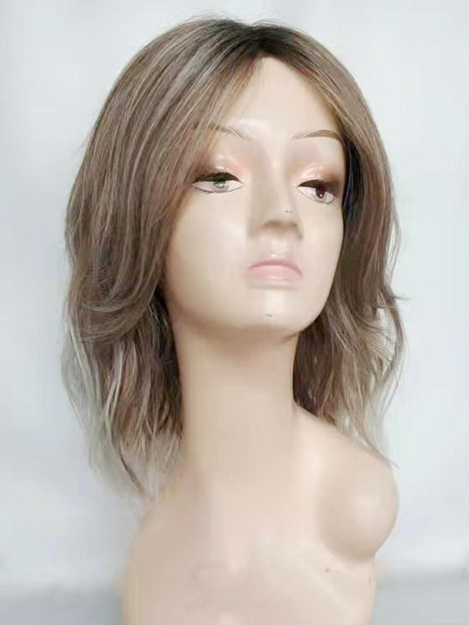 Mid-length Wavy Blonde Synthetic Lace Front Wig(Mono Top) By imwigs®