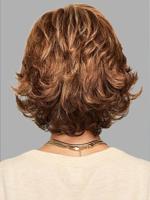  Loosely Waved Layers Brown Synthetic Wig