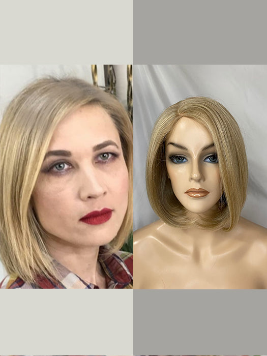 Comely Straight Shoulder Length Blonde Synthetic Wig(Lace Part) By imwigs®
